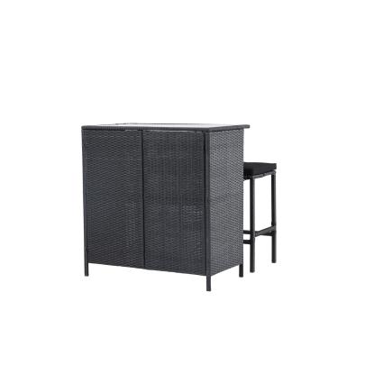 Venture Design Knock barsæt med 2 stole, sort