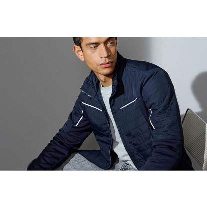 ID 0780 Zip-n-Mix hybridjakke, navy