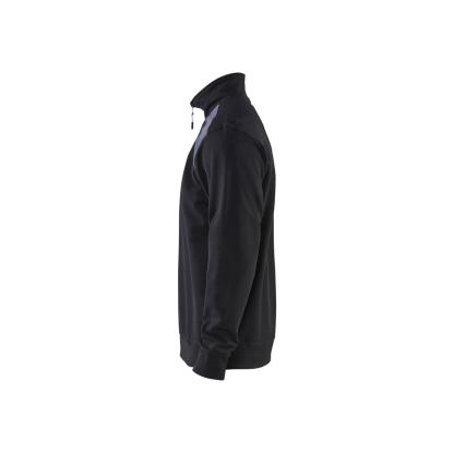 Blåkläder 3353 sweatshirt half zip, sort/grå