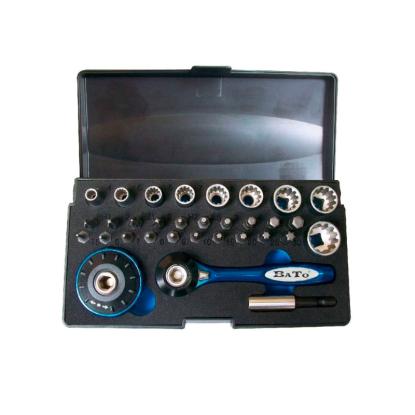 BATO SplineLock bits/topsæt, 1/4", 4-13 mm - 32 dele