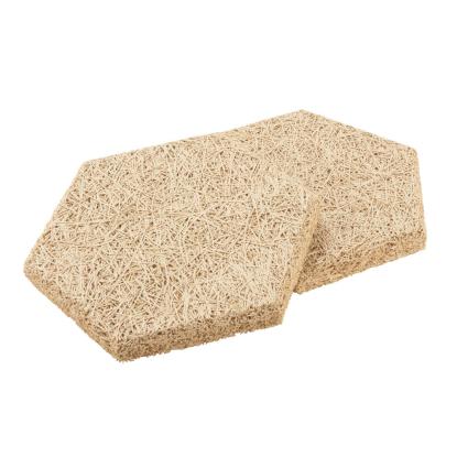 FibroTech Hexagon Multifin træbetonplade, natur, 25 x 289 x 250 mm - 18 stk.