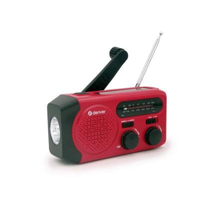 Denver SCR-2010MK2 Solar Crank radio med lommelygte og SOS funktion