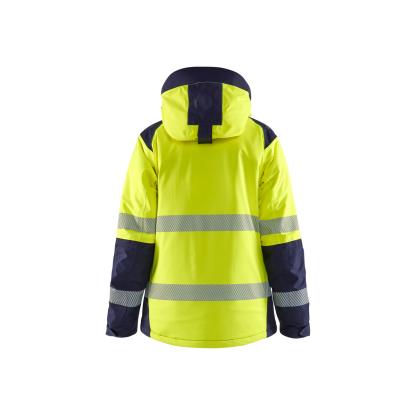 Blåkläder 4456 dame high vis vinterjakke, hi-vis gul/marineblå