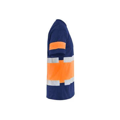 Blåkläder 3387 high vis t-shirt, marineblå/hi-vis orange