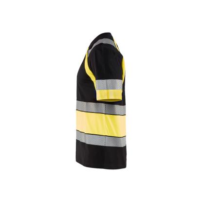 Blåkläder 3421 high vis t-shirt, sort/hi-vis gul