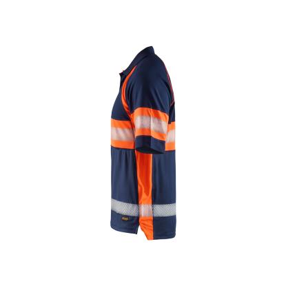 Blåkläder 3338 high vis UV poloshirt, marineblå/hi-vis orange