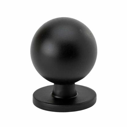Beslag Design Solliden knop, Ø25 mm, mat sort