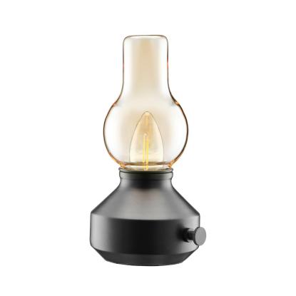 PR Home Glimt bordlampe, transportabel, IP44, sort