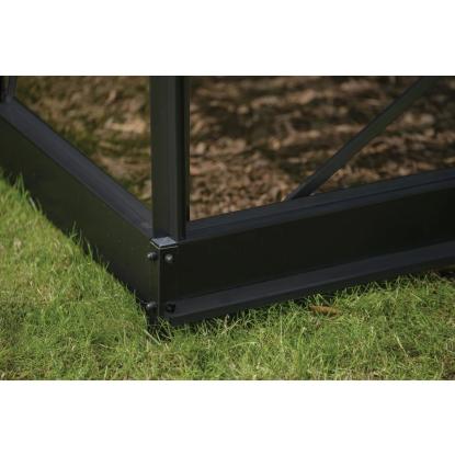 Halls Icon Gardenhouse 8 drivhus 13,0 m², sort, 3 mm hærdet glas