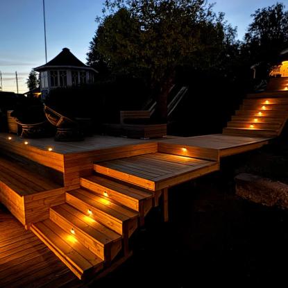 LightsOn Aries havelampe, sølv, IP65 - 4 stk.