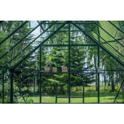 Halls Icon 8 drivhus 8,1 m², grøn, 3 mm hærdet glas