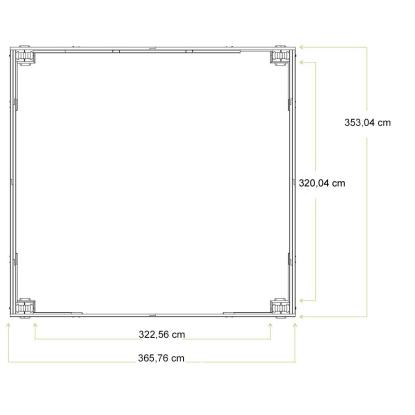 Westmann Yukon pavillon, cedertræ/aluminium, 330 x 365 x 427 cm - 15,59 m²