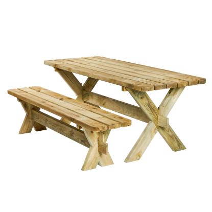 HORTUS Authentic bænk, natur/træ, 48 x 177 x 38 cm