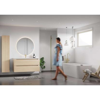 Fibo Colour vådrumspanel, 10 x 600 x 2400 mm, denver white high gloss