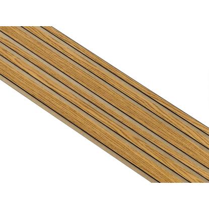 I-Wood Basic Mixed akustikpanel, brun olieret, brun filt og sort kerne, egefiner, 17 x 300 mm 