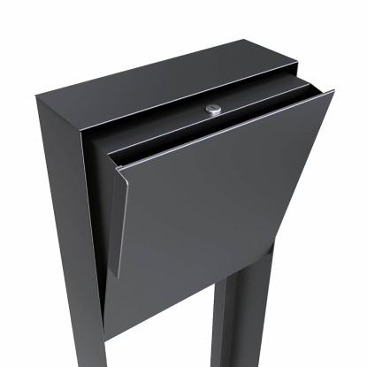 Bravios Porto postkasse med stander, antracit