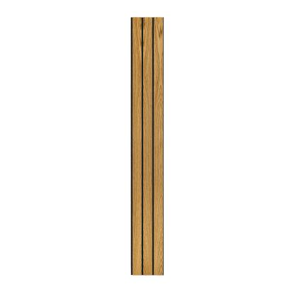 I-Wood Medio+ 3-lamel akustikpanel, brun olieret, sort filt og sort kerne, egefiner, 17 x 300 mm