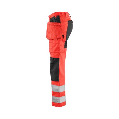 Blåkläder 7163 dame high vis buks med stretch, hi-vis rød/sort