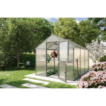 KGT Iris III drivhus, antracitgrå, 7,53 m²