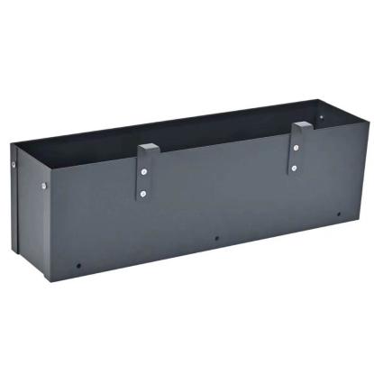 Westmann Planum plantekasse til renovationsskjul, stål, antracitgrå, 20 x 50 x 12 cm