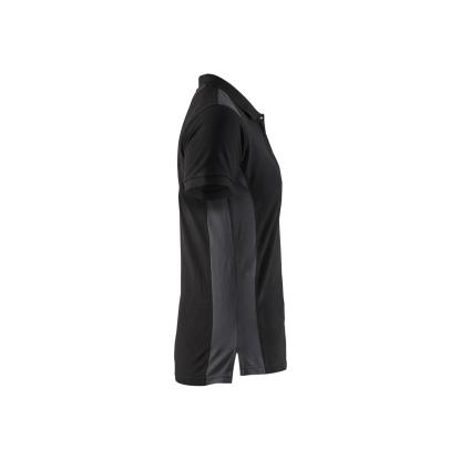 Blåkläder 3390 dame poloshirt, sort/mørk grå