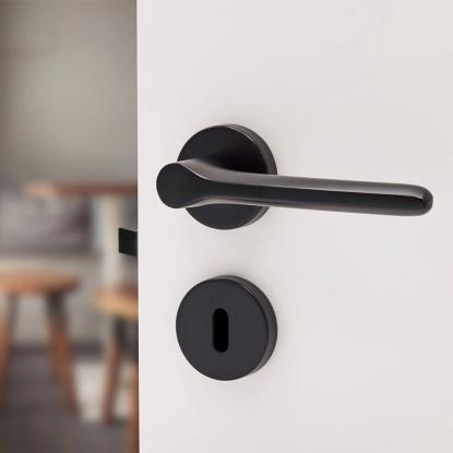 Beslag Design Sinatra dørgreb inkl. nøgleskilt, mat sort