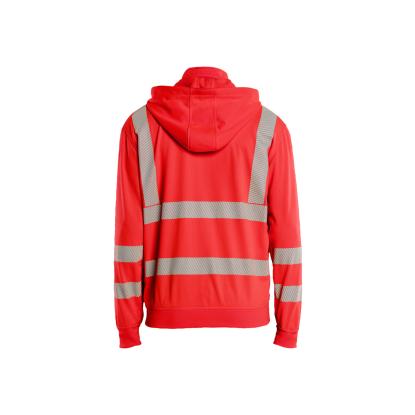 Blåkläder 3573 high vis sweatshirt med aftagelig hætte, hi-vis rød