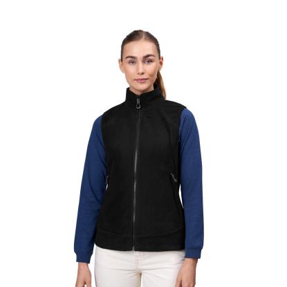 ID 0812 Active vest, mikrofleece, dame, sort