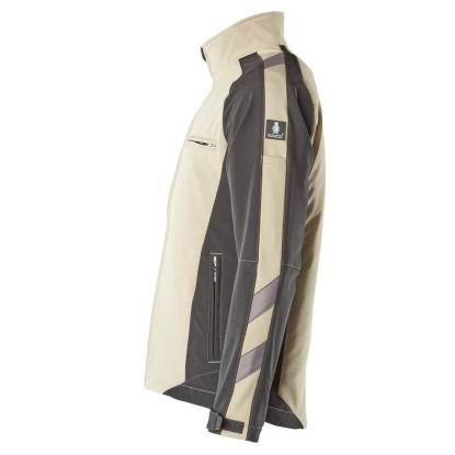 MASCOT UNIQUE Dresden softshell jakke, lys kaki/sort