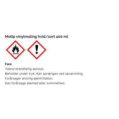 Motip vinylmaling, 400 ml - hvid