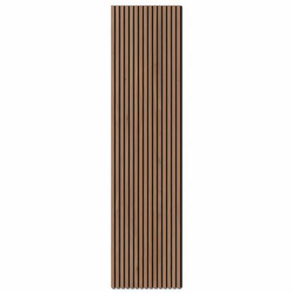 FOG & VENØ Fjordwall akustikpanel, valnød, sort MDF, sort filt, 600 x 2400 x 19 mm