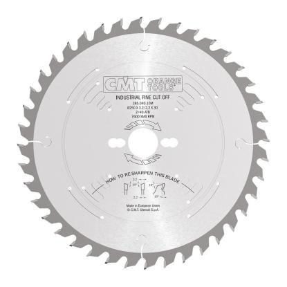 CMT rundsavsklingesæt til træ, Z40-60 W, Ø250 x 3,2 x 30 mm