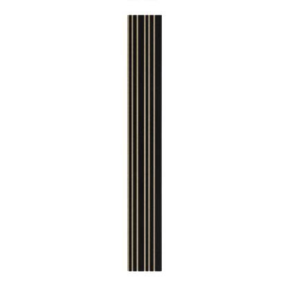 I-Wood Medio+ Mixed akustikpanel, sortmalet, brun filt og sort kerne, egefiner, 17 x 300 mm