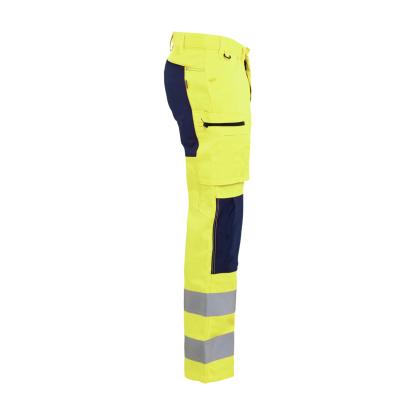 Blåkläder 1585 high vis buks med stretch, hi-vis gul/marineblå