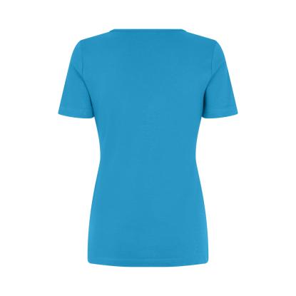 ID 0506 Interlock T-shirt med v-hals, dame, turkis
