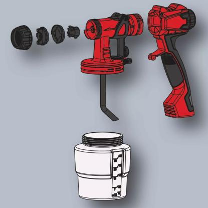 Einhell TC-SY 700 S maleranlæg med seperat luftforstærker, 230V/700W