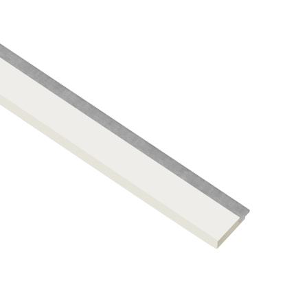 I-Wood afslutningsliste til akustikpanel, hvidmalet, grå filt og lys kerne, folie, 16 x 42 mm