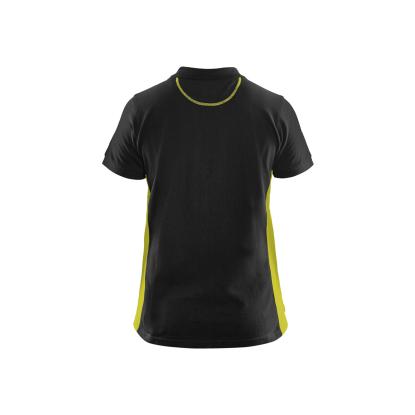 Blåkläder 3390 dame poloshirt, sort/hi-vis gul