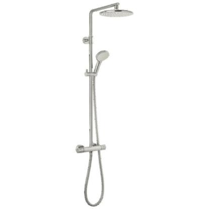 Damixa Silhouet brusesystem med termostat, håndbruser og 250 mm hovedbruser, steel pvd