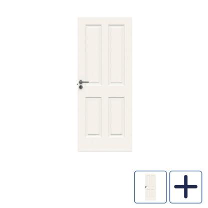 Swedoor Clever-line Style 04 formpresset fyldningsdør, hvid - 204 cm høj