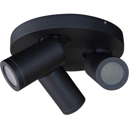 Armaturhantverk Torsö T980 badeværelseslampe med 3 spots, IP44, Ø22,5 cm, sort