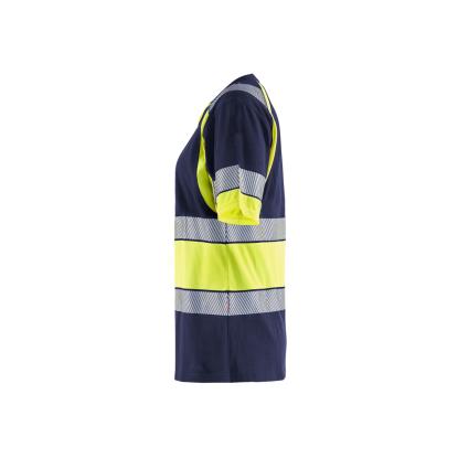 Blåkläder 3410 dame high vis t-shirt, marineblå/hi-vis gul