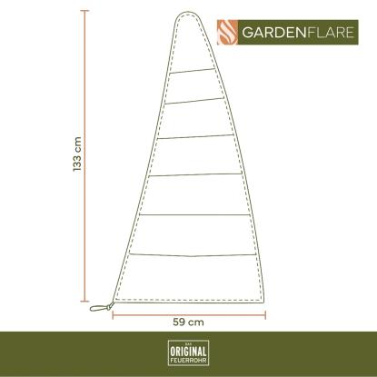 Gardenflare cover til Klassisk ildrør, grå