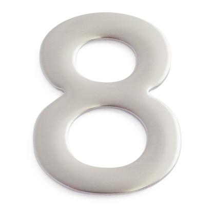 Habo husnummer 8, 50 mm, rustfrit stål