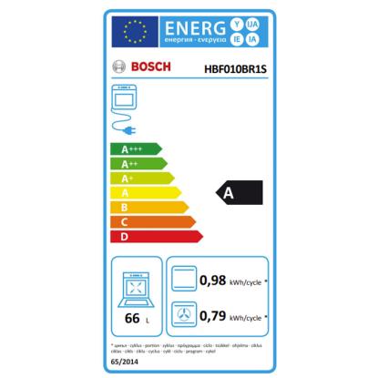 Bosch HBF010BR1S ovn til indbygning, 66 liter