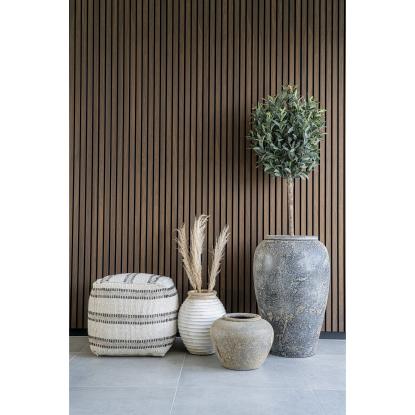 Terracotta krukke, grå, Ø47x69 cm