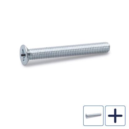 FAST maskinskrue med undersænket hoved, elforzinket, 4,0 mm - 200 stk.