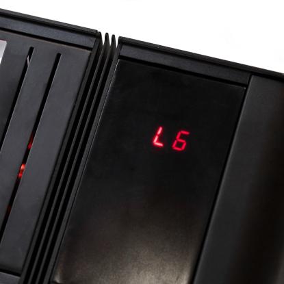 Heatcare Omega el terrassevarmer med fjernbetjening og bluetooth, sort - 2000 W