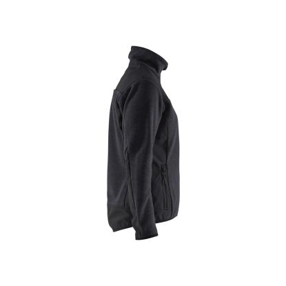 Blåkläder 5943 dame strikket jakke med softshell, antracitgrå/sort