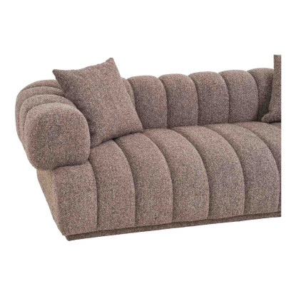 Aurora sofa med tre puder, brun